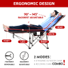 YSSOA Removable Footrest Reclining Camping Chair, 1-Pack, Black