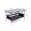 Set of 3, Folding Outdoor Table and Chairs Set for Indoor, Outdoor Camping, Picnics, Beach,Backyard, BBQ, Party, Patio, Black/Green