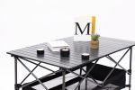 Set of 3, Folding Outdoor Table and Chairs Set for Indoor, Outdoor Camping, Picnics, Beach,Backyard, BBQ, Party, Patio, Black/Green