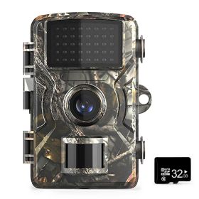 IP66 Waterproof Camera For Field Detection Of Animals In Scientific Research And Environmental Monitoring (Option: Camouflage-32G memory card)