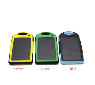 Solar Power Bank Dual Battery Charger (Option: Green-3000mAh)